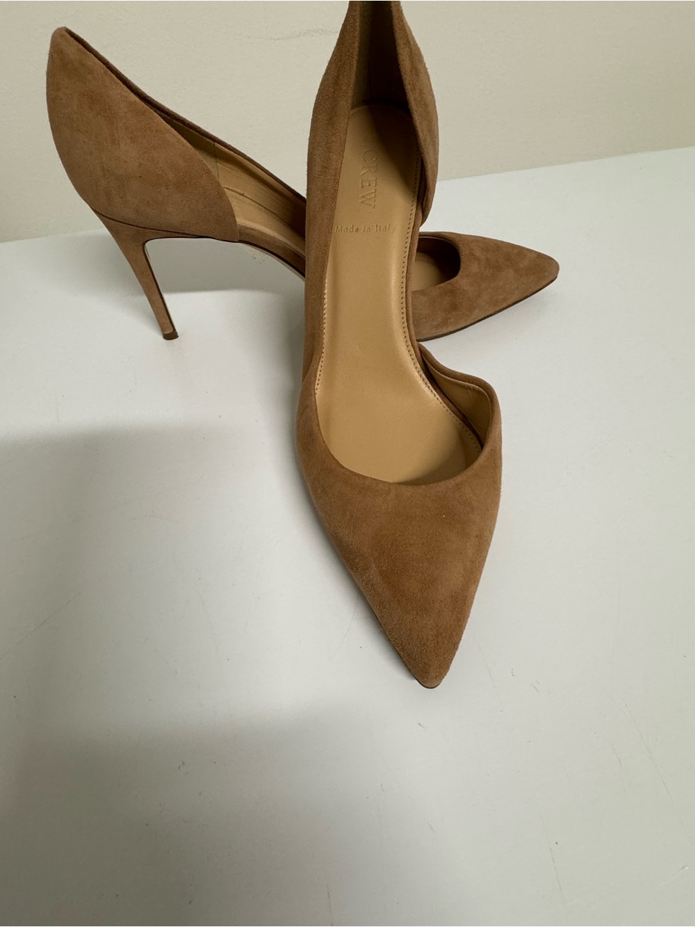 J.Crew dOrsay WomenElsie Tan/ brow suede Pointed Toe Italian
Pumps Sz8 NEW